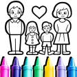 Family Love Coloring Book icon