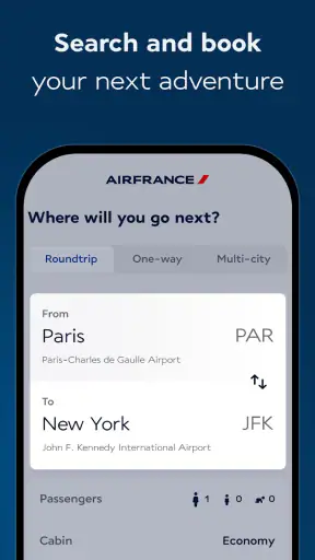 Air France - Book a flight screenshot