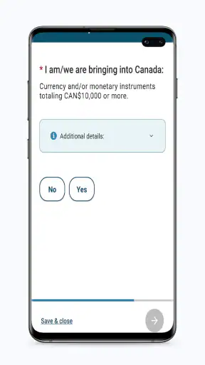 ArriveCAN screenshot