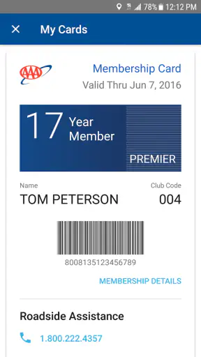 AAA Auto Club screenshot