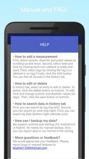 Blood Pressure Diary screenshot
