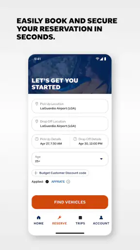 Budget Car Rental screenshot