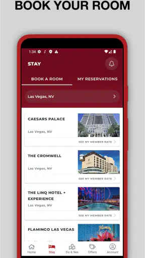 Caesars Rewards Resort Offers screenshot