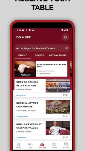 Caesars Rewards Resort Offers screenshot