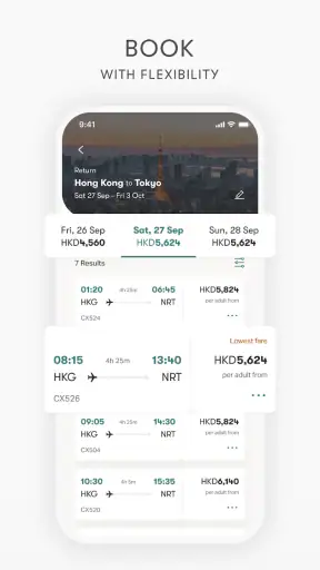 Cathay Pacific screenshot