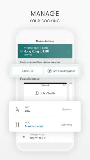 Cathay Pacific screenshot
