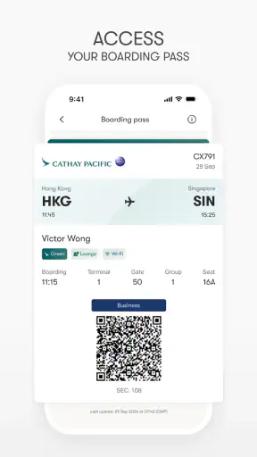 Cathay Pacific screenshot
