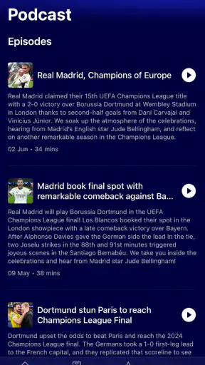 UEFA Champions League Official screenshot