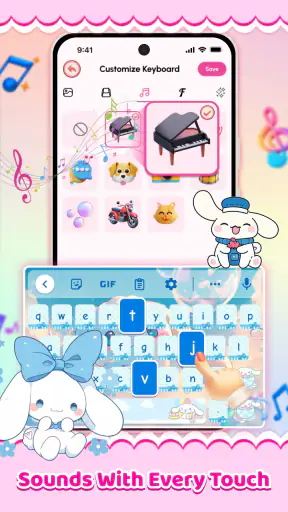 Cute Keyboard: Sound & Emoji screenshot