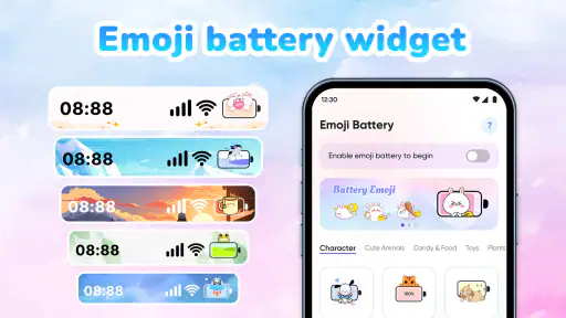 Emoji Battery: Status Bar screenshot