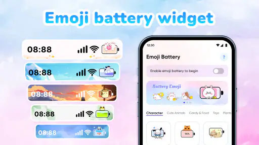 Emoji Battery: Status Bar screenshot