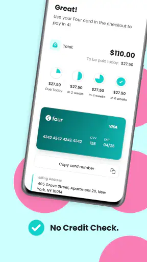 Four | Buy Now, Pay Later screenshot