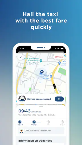 GO / Taxi app for Japan visit screenshot