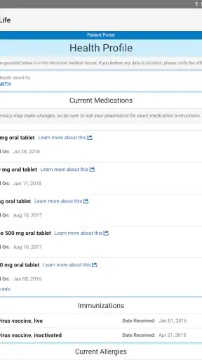 HealtheLife screenshot