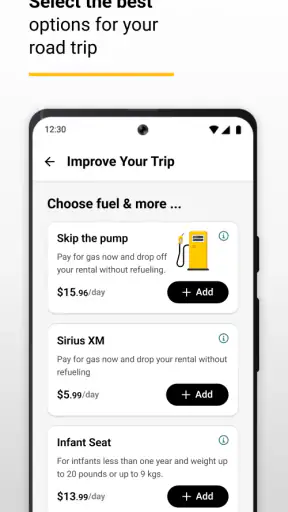 Hertz Rent-a-Car screenshot
