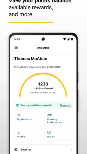 Hertz Rent-a-Car screenshot