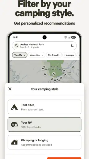 Hipcamp: Camping, RVs & Cabins screenshot