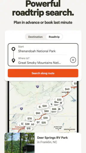 Hipcamp: Camping, RVs & Cabins screenshot