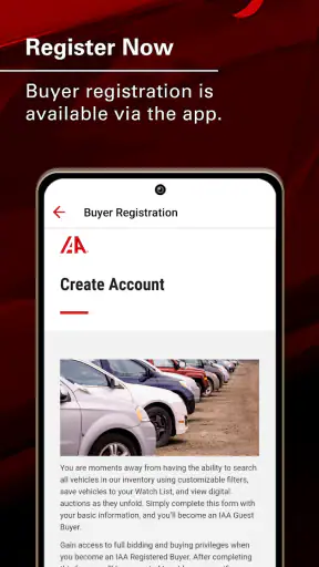 IAA Buyer Salvage Auctions screenshot