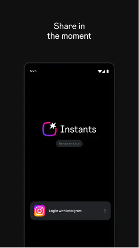 Instants, an Instagram app screenshot