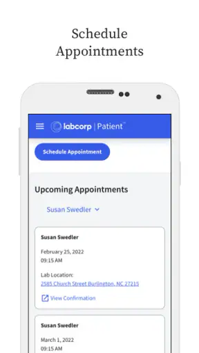 MyLabcorp screenshot