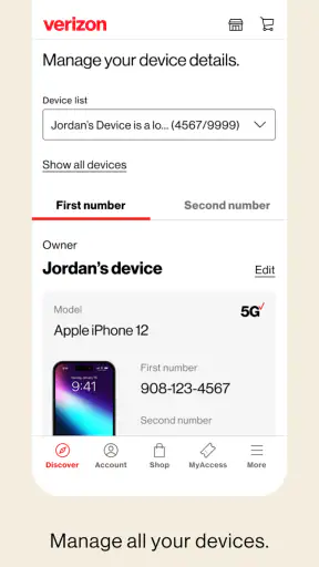 My Verizon screenshot