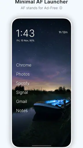 Olauncher. Minimal AF Launcher screenshot