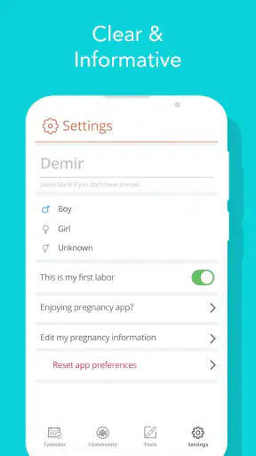 Pregnancy Tracker and Baby App screenshot