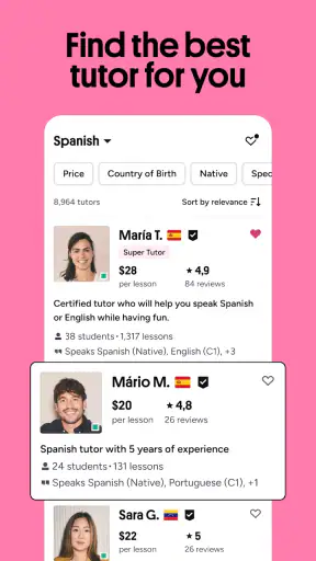 Preply: Language lessons screenshot