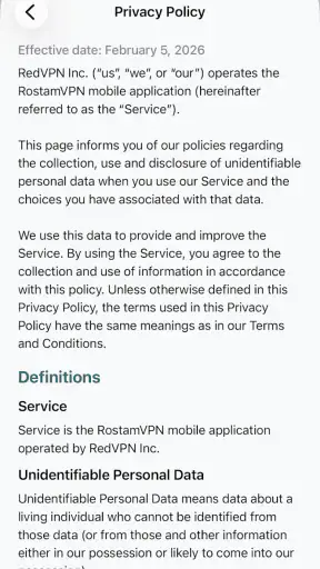 RostamVPN: Fast & Secure VPN screenshot