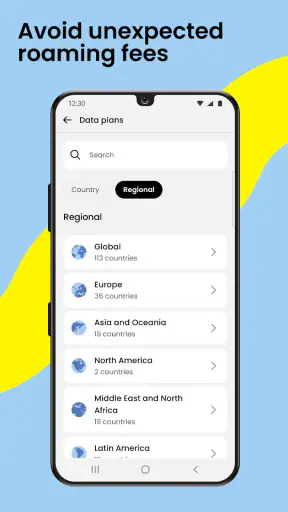 Saily: eSIM + phone number screenshot