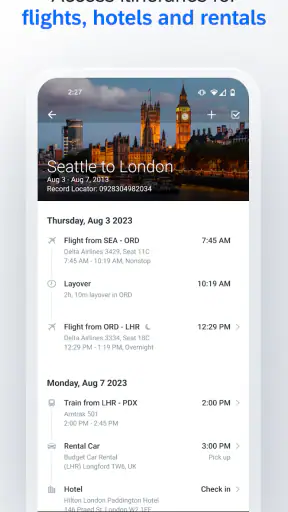 SAP Concur screenshot