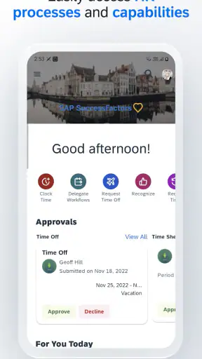 SAP SuccessFactors Mobile screenshot