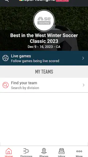 SportsEngine Tourney screenshot