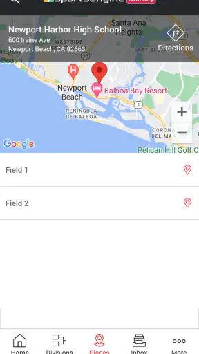 SportsEngine Tourney screenshot