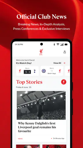 The Official Liverpool FC App screenshot