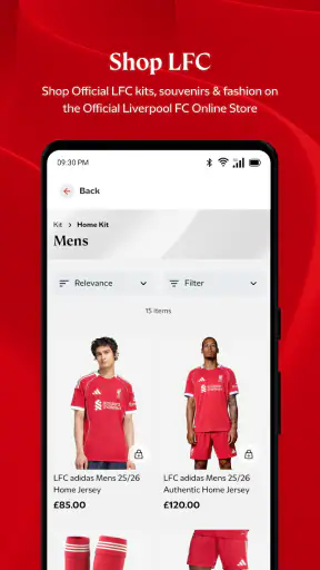 The Official Liverpool FC App screenshot