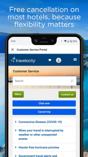 Travelocity Hotels & Flights screenshot