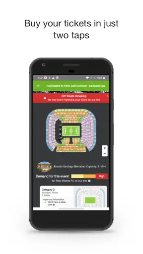 viagogo Tickets screenshot
