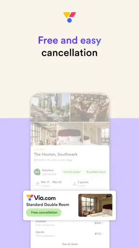 Vio: Hotels & travel deals screenshot