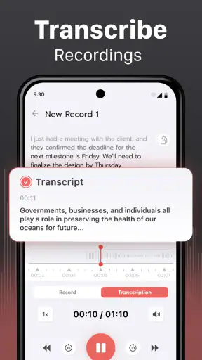 Voice Recorder & Transcriber screenshot
