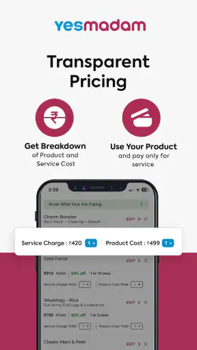 YesMadam Salon & Spa at Home screenshot